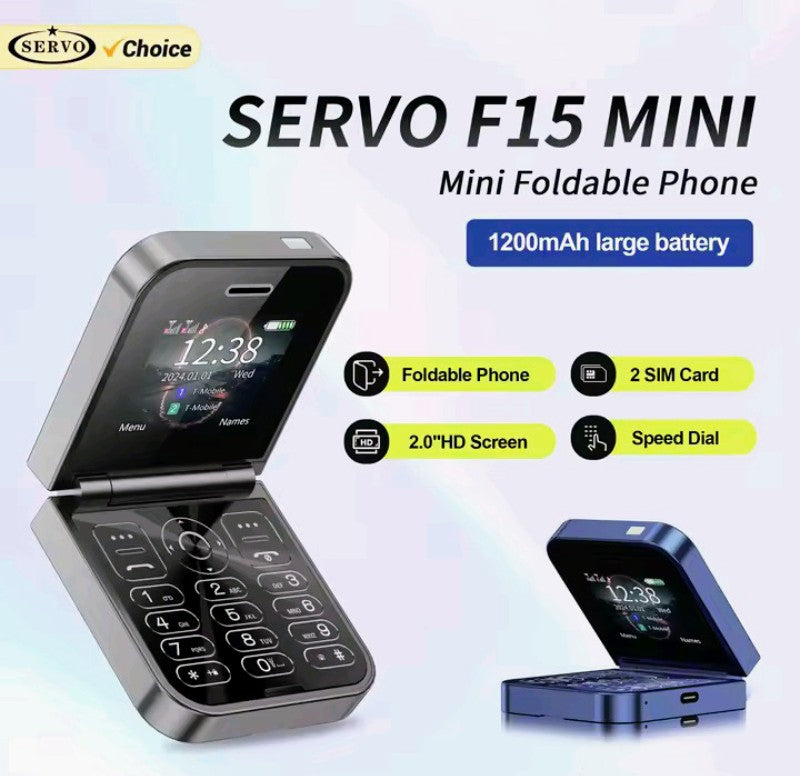 Servo F15 Mini Flip Phone
