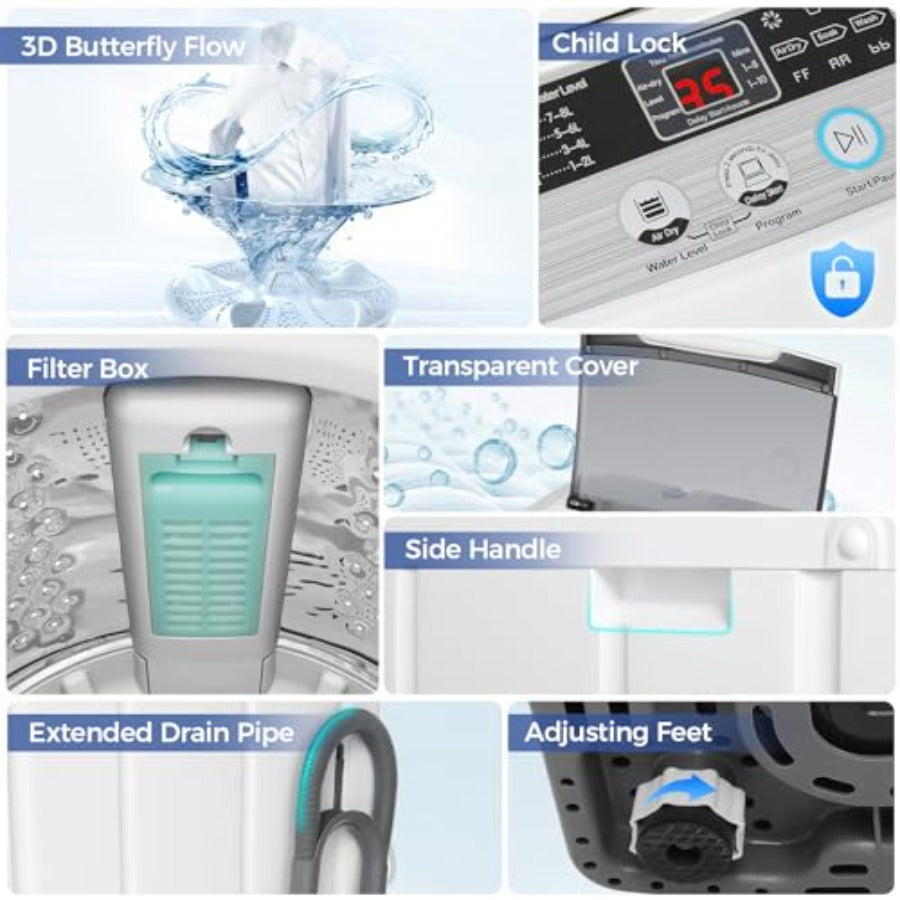 20LB Portable Washer Machine And Dryer Combo